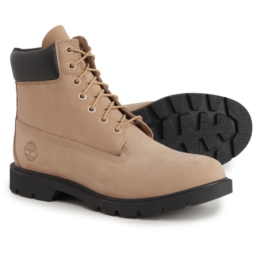 TIMBERLAND MEN’S 6” Classic Contrast Collar Boots - Waterproof, Nubuck